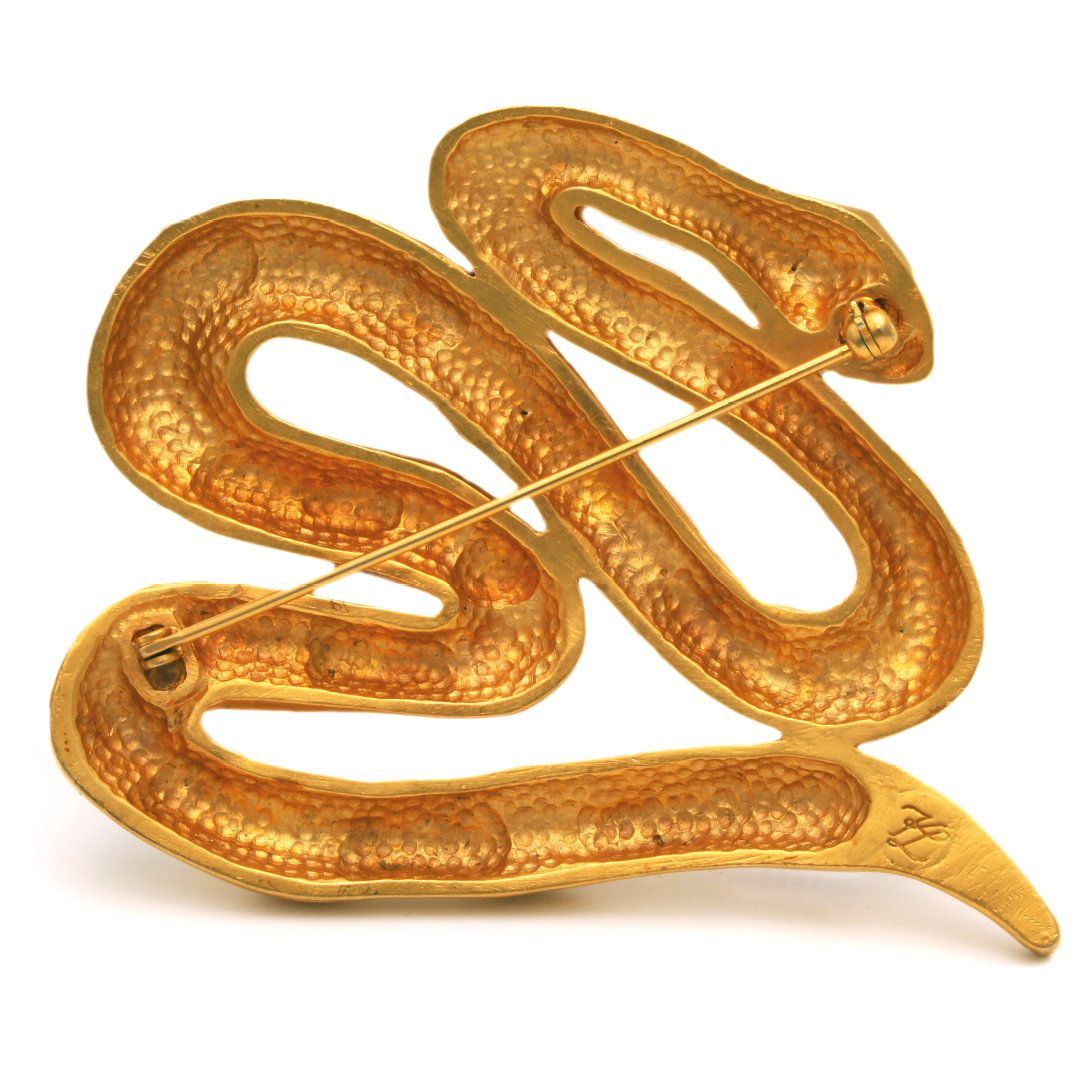 SERPENT POSH BROOCH by Karl Lagerfeld, Vintage, Paris #S0005