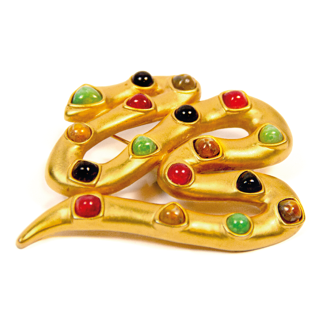 SERPENT POSH BROOCH by Karl Lagerfeld, Vintage, Paris #S0005