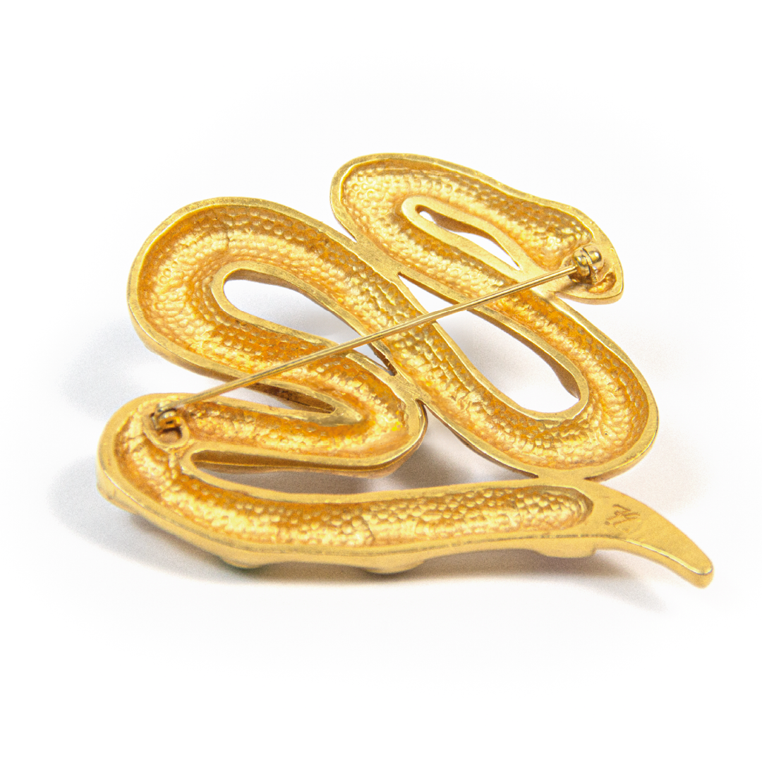 SERPENT POSH BROOCH by Karl Lagerfeld, Vintage, Paris #S0005