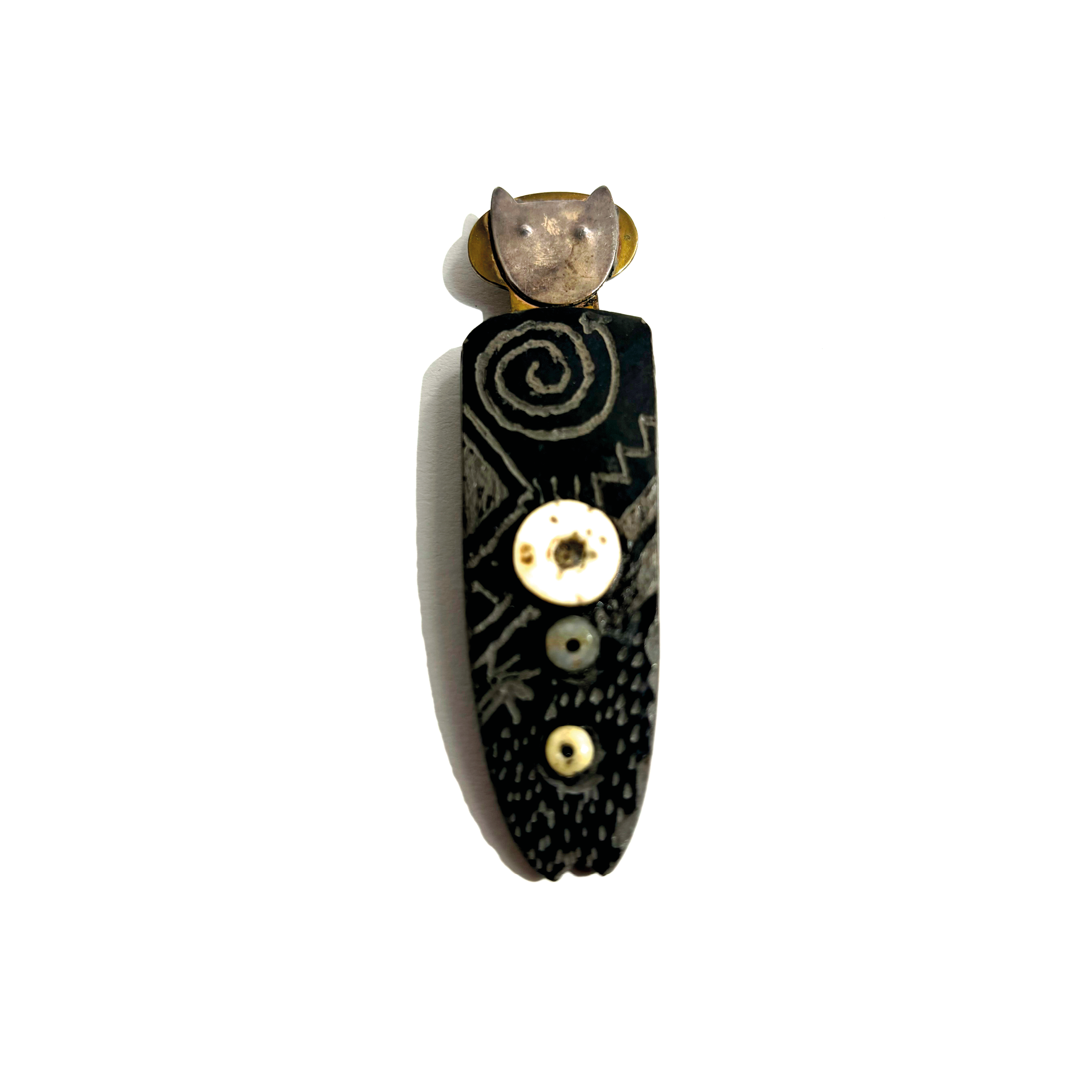 SPIRIT PIN CAT by Patricia McCleery, USA #E0001